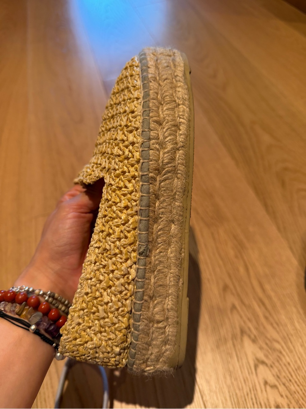 Manebi Woven Espadrille Platform Slip-Ons - Picture 3 of 5